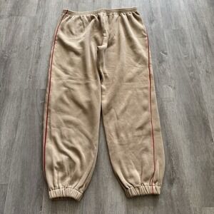 Vintage 70s/80's Yamaha Sweatpants Joggers Tan Khaki Size XL Racing Motorsport